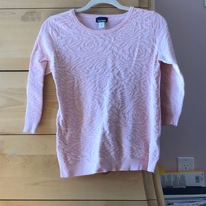 Rose print pink 3/4 sleeve top